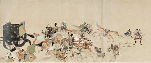 戦国絵物語 六波羅行幸 (戦国絵物語 六波羅行幸) - 無名作品 紙本水彩・墨 三巻