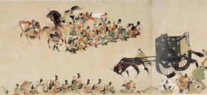戦国絵物語 六波羅行幸（戦国絵物語 六波羅行幸） - 匿名 紙本水彩・墨・四巻 作： School Japanese