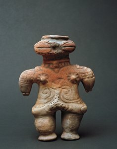秋田県産テラコッタ製土偶彫刻 縄文時代 前11～4世紀 作： Japanese School