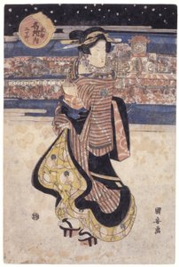 通りに立っている女性 作： School Japanese