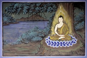 ブッダの人生瞑想中のブッダ - 韓国、水原地域のヨンジュ寺。 作： School Korean