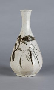 菊の花瓶と家のデザイン、朝鮮王朝（セラミック）