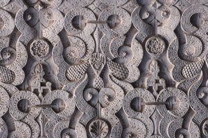 1565年にサーディアンが建てた壁の詳細（スタッコ製 作： School Moroccan