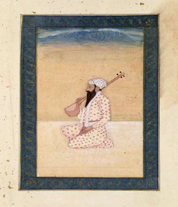 髭を生やしたタンブラ奏者（Large Clive Albumより 作： School Mughal