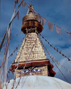 仏教の仏舎利塔（8世紀 作： School Nepalese