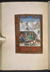 MS 24098 f.18v 1 月のカレンダー ページ、Book of Hours、Use of Rome (「ゴルフ ブック」) c.1540 (ベラム) を追加
