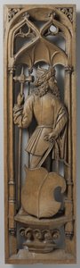 オルガンケースのパネル、c。 1510-20（多色の痕跡のあるオーク） 作： School Netherlandish