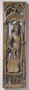 オルガンケースのパネル、c。 1510-20（多色の痕跡のあるオーク） 作： School Netherlandish