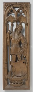 オルガンケースのパネル、c。 1510-20（多色の痕跡のあるオーク） 作： School Netherlandish