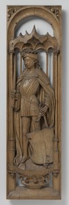 オルガンケースのパネル、c。 1510-20（多色の痕跡のあるオーク） 作： School Netherlandish