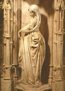 公爵フィリベルト（1480-1504）の墓から出土した賢者の処女像 1504年以降、サヴォイ公爵（大理石製） 作： School Netherlandish