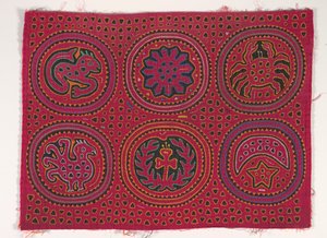 Painel de camisa (mola), Povo Kuna, Ilhas San Blas, c.1950 (algodão aplicado) 作： School Panamanian