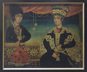 カジャールの王子、モハマド・サッゲ作と思われる（油彩・カンヴァス） 作： School Qajar