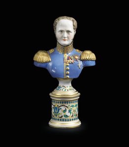 皇帝アレクサンドル1世の胸像（磁器） 1825年～1850年頃（磁器 作： School Russian