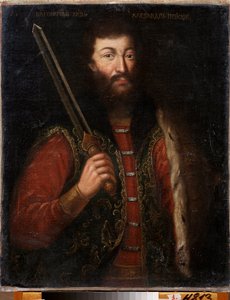 アレクサンドル ネフスキー、ノヴゴロドの王子、ウラジミール大公 (1220-1263) の肖像画。 1724年以降のロシアの巨匠の絵画、キャンバスに油彩。18世紀のロシア美術。 地域アート ギャラリー、チェリャビンスク (ロシア)。