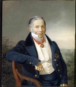画家アレクサンダー ザウアーヴェルト (1782-1844) の肖像画。 (画家 A. Sauerweld の肖像)。 匿名の絵画、カンヴァスに油彩、19世紀にデビュー。 ロシア美術 作： School Russian