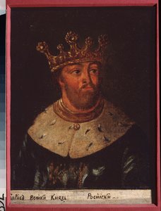 ロシア皇帝ボリス・フェドロビッチ・ゴドゥノフ (1552-1605) の肖像画。 ロシアの巨匠の絵画、キャンバスに油彩
