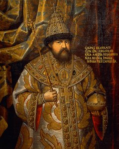 ロシア皇帝アレクシス（1629-76）の肖像（1645-76） 作者不明の絵画 作： School Russian