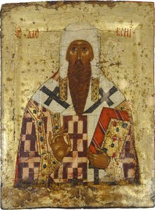 モスクーのメトロポリット、聖アレクシス（1292年～1378年） - ロシアのアイコン：聖メトロポリット・アレクシウス。パネルにテンペラ、15世紀後半、スズダリ歴史・美術博物館蔵 作： School Russian