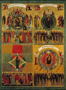 16世紀の聖母ロシアのイコンに捧げる賛歌。ロシア。モナステレ・ソロンスキー（Monastere Solonsky）。 作： School Russian
