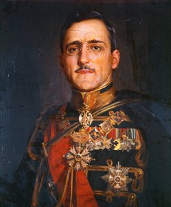 ユーゴスラビア国王アレクサンドル1世（油彩・キャンバス） 作： 学校セルビア語