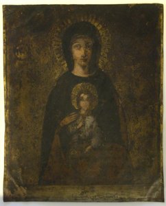 Ristiinnaulitseminen (Madonna On Verso) (öljy kuparilla) 作： School Spanish