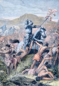 エルナン・コルテス、メキシコ・オトゥンバの戦いにて