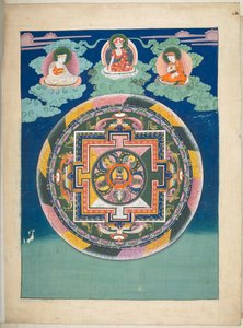 追加。 または。 3055  チベットの芸術家によるチベットの神々を描いた 12 枚の絵のうちの 1 枚、おそらくラサで、1800 年頃    (紙にガッシュ) 作： School Tibetan
