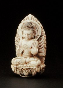 仏像（象牙、顔料）（210144も参照） 作： School Tibetan
