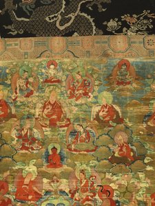 サードパンチェンラマロサンペンデンイェシェの詳細（布にガッシュ） 作： School Tibetan