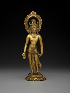 パドマパニ、8世紀または–9世紀（金銅） 作： School Tibetan