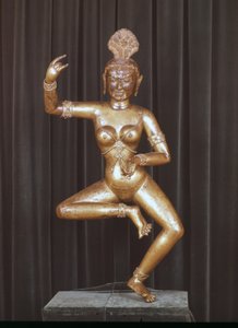 女神ダキニ、チベットの地獄の神。彫像、ギメ美術館、パリ 作： School Tibetan