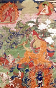 ベンガルの魔術師アバヤカヴァ、チベットのタイカ、ギメ美術館、パリ 作： School Tibetan