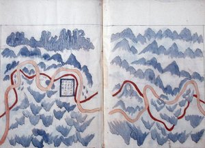 Ms.HM 2182 在中国ベトナム大使館の航海中に作成された地図（紙に水彩画） 作： School Vietnamese
