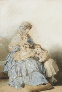 1845年、フランスのマリアアマリア女王とヌムール公ルイ王子の子供たち 作： School of Franz Xaver Winterhalter