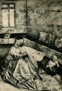 室内にいるマドンナと子供、15 世紀初頭、1943 年。