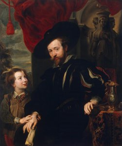 息子のアルバートとルーベンスの肖像（1610年代後半の失われたオリジナルからのコピー）