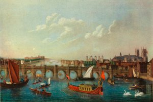 テムズ川のロイヤル バージ、ロンドン、c1751、1947 年。 作： School of Samuel Scott