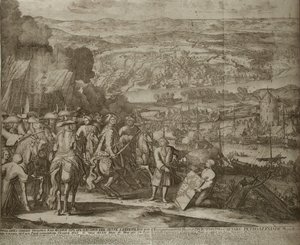 1696年のロシア軍によるトルコ要塞アゾフ包囲、um 1700 作： Schoonebeek