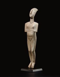 キクラデスリクライニング女性像、シュスターマスターの名作、初期キクラデスII、紀元前2400年頃