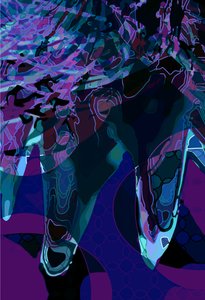 Artichoke_abst_vert3b (デジタル) 作： Scott J. Davis