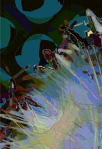 Artichoke_abst_vert8(デジタル) 作： Scott J. Davis
