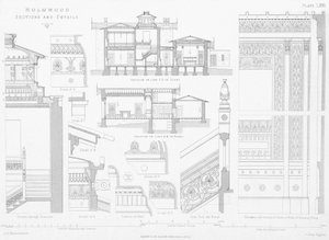 グラスゴーのホルムウッドの外観と内観(エングレービング) 作： Scottish School