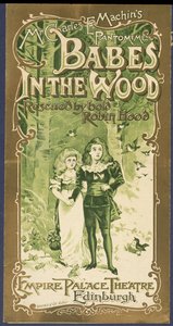 エンパイアパレスシアター、エディンバラでの森の女の子のプログラムカバー 作： Scottish School