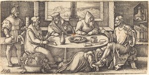 パリサイ人シモンの家のキリスト 作： Sebald Beham