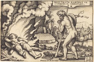 ヘラクレスの死 作： Sebald Beham