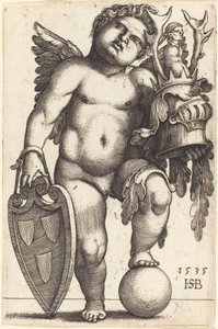 紋章を持つ女性の天才 作： Sebald Beham