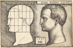 女性の頭 作： Sebald Beham