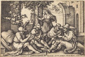 友達との仕事の会話 作： Sebald Beham