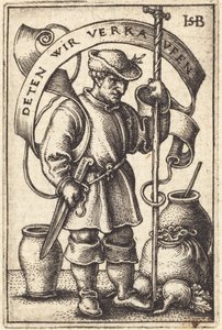 市場の農民[左] 作： Sebald Beham
